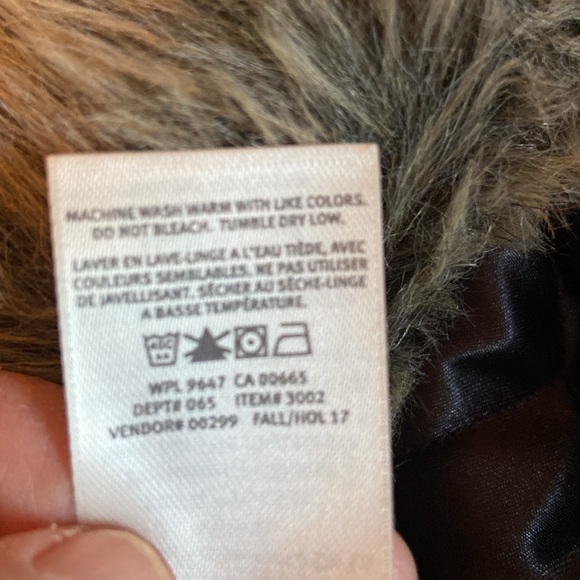 Eddie Bauer Trapper Hat Faux Fur Down Feather Black Quilted Unisex Size S/M - Picture 15 of 17